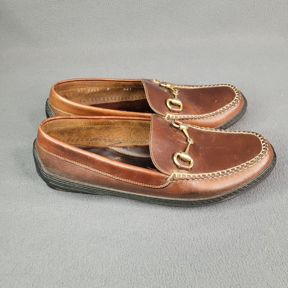 Marmocs Handmade Slip-On Leather Horse Bit Loafers Shoes‎ Men's 7 M Driving